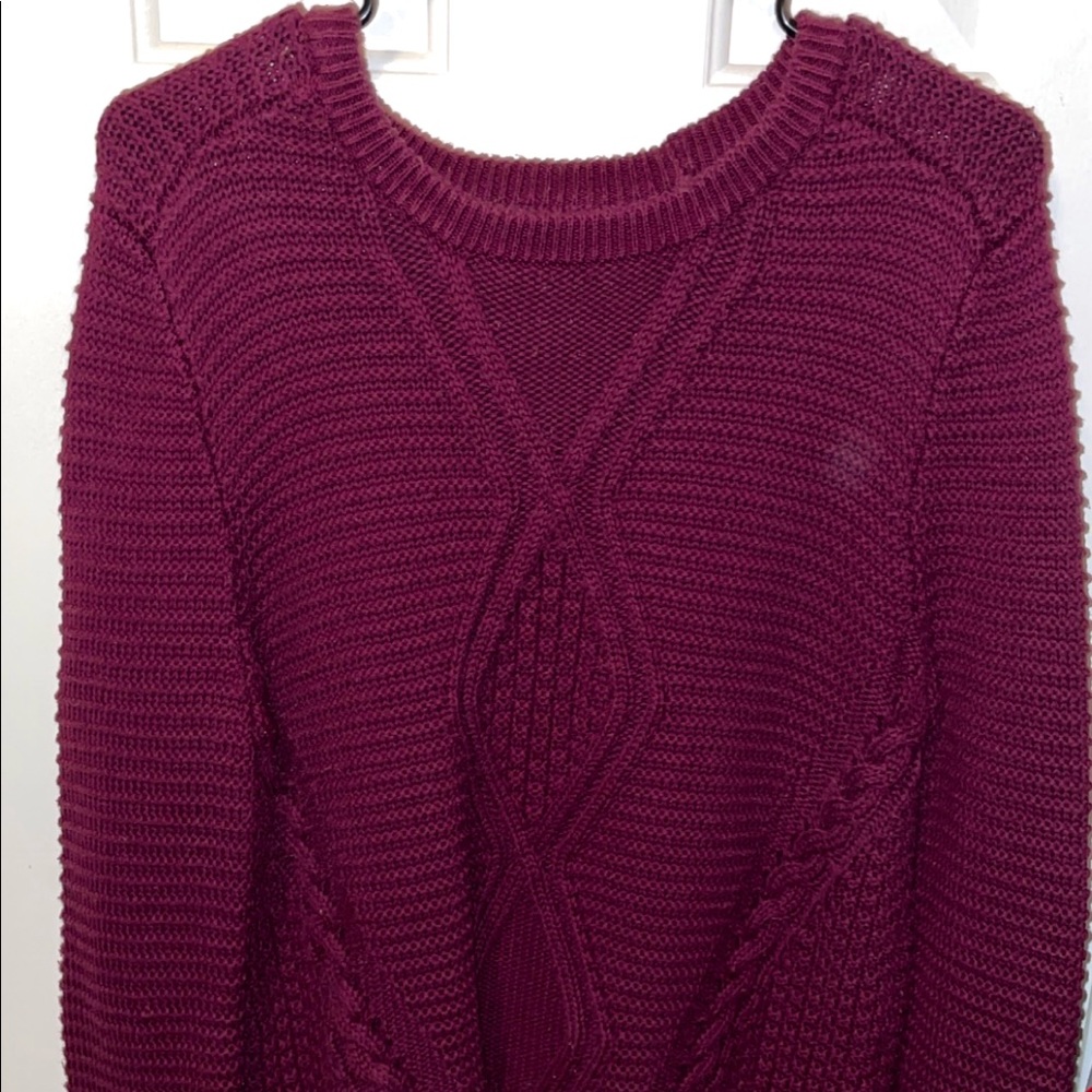 Burgundy Crop sweater